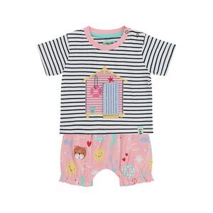 Lilly And Sid Girls  2Pc Beach Hut Applique Short Set